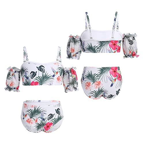 Swimming Costume Women Kids Girls Swimsuits Mother and Daughter Matching Swimwear Ruffle Beachwear Bathing Suit3