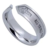 Quiet Witness K40 ネクサスクリスチャンリング 「キリストを通じて全てを物語る」 私の強さ ピリピ人への聖書4章13節