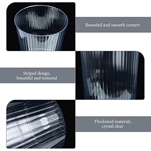 LIFKOME Transparent Trash can 10.03 Inch Clear Plastic Waste Basket Multi-Function Garbage Container for Bathroom Bedroom Kitchen Office Use by LIFKOME - Used condition - Image 6