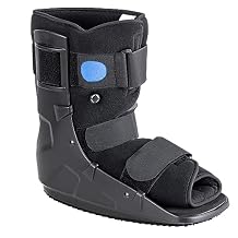 Jewlri Walking Boot, Short Air Walker Fracture Boot Support for Broken Foot Sprained Ankle Fracture Recovery fits Left or Right Foot Black Small