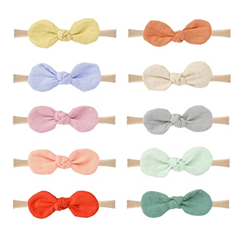 Image of ZYSC Baby Girl Bows Infant Headbands Newborn Toddler Nylon Hairbands Hair Accessories for Baby Girls