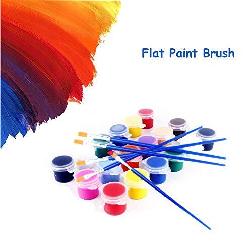Hshkj 30Pcs Small Paint Brushes Bulk, Flat Nylon Hair Tip Kids Art Painting Kits For Acrylic Oil Watercolor Gouache Paint And Body Painting. #TOP5