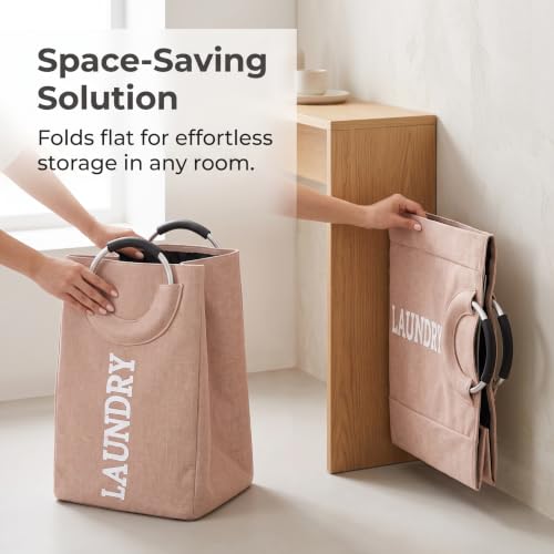 Cesto ropa sucia algodón ideal para dormitorio y baño minimalista 7