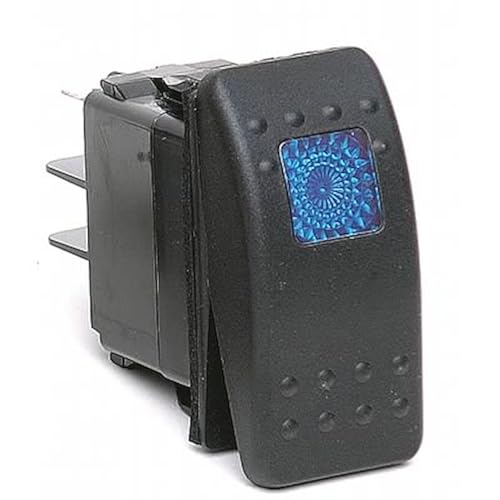 Daystar Rocker Switch Blue Light 20 AMP Single Pole
