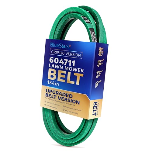 Image of [Upgraded Grip120] BlueStars 604711 577503601 Deck Belt 154 inch x 5 /8 inch