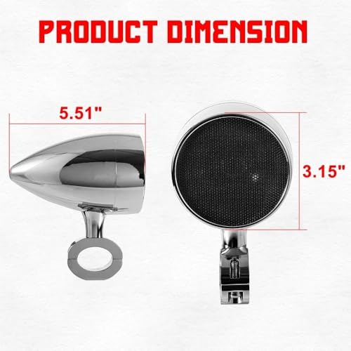 Parlante para Manillar de Motocicleta 3" con Control Remoto miniatura 4