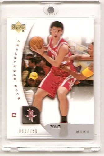 2005 Upper Deck # Rare - Yao Ming Houston Rockets Limited Edition Basketball Card (Limited To 750 Numbered Cards)
