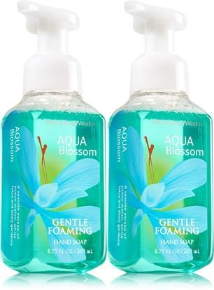 Bath&body Works Aqua Blossom Gentle Foaming Hand Soap Pack of 2 8.57 fl oz/ 259 ml
