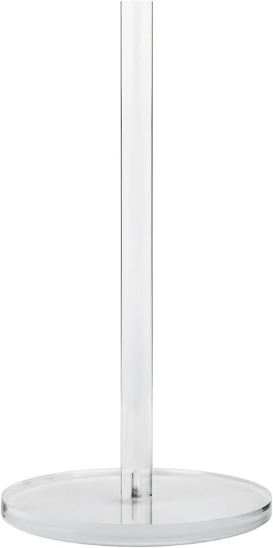 Acrylic Paper Towel Holder, Freestanding Paper Roll Holder with Weighted Base, Modern Decorative Design for Kitchen Countertops, Bars & Dining Tables, Clear