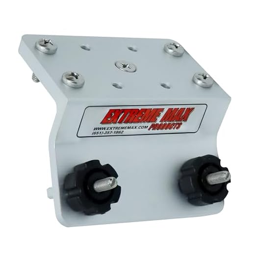 Extreme Max 3005.4161 Deluxe 45° Aluminum Slider Base for Lund Sport Track Systems - Includes Pre-Drilled Mounting Holes and Mounting Hardware