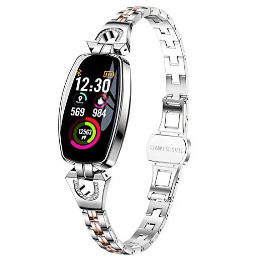 Pard Delicate New Women Smart Watch, Heart Rate Blood Pressure Activity Tracker, Silver