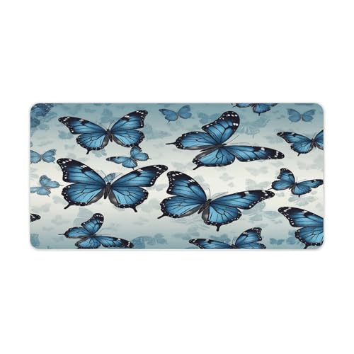 Blue Butterfly Desk Pad protector de escritorio impermeable