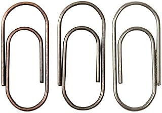 Advantus Idea-Ology Mini Paper Clips .625" 48/Pkg-Antique Nickel, Brass & Copper, Gold