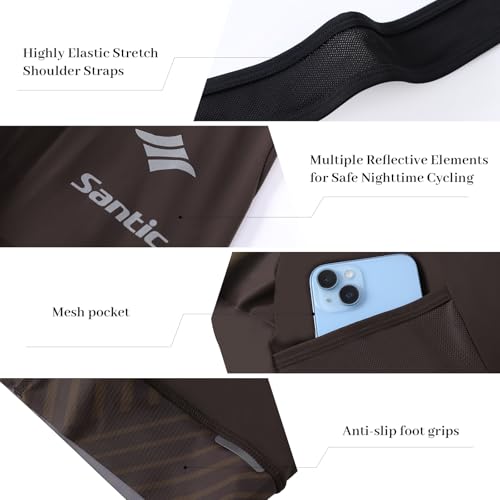 Image of Santic Cycling Bib Shorts Bib Pants Bike Shorts Men Cycle Pants Cycling Pants Men's Summer Bicycle 3D Sponge Padded