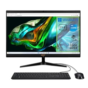 Acer Aspire C24 – 1800 Desktop-PC, Prozessor Intel Core i5 – 12450H, RAM 16 GB DDR4, 1024 GB SSD, Display 23,8 Zoll IPS FHD LED LCD, Intel UHD, WLAN, Webcam, Windows 11 Home