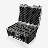 Cavol AC03 Knife Case for 24 Folding Knives-IPX7 Waterproof Heavy Duty Pocket Knife Storage Hard Case Box Storage Organizer, Folding Knife Holder Collection Box (Black)