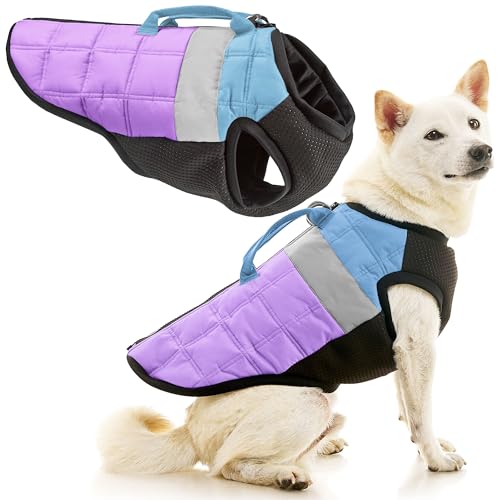 Image of Gooby Bomber Vest Lift Dog Harness - Purple, X-Small
