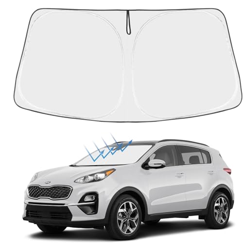 Proadsy 2026 Upgrade Front Windshield Sun Shade Foldable Sunshade Protector Custom Fit 2017-2022 Kia...