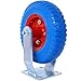 ZenithX 2PCS 8IN CASTER FLAT FREE WHEEL rigrid-Caster Wheel, Steel Hub with Ball Bearings, 5/8-Inch Bore Centered Axle -Blue, YYUE-240629-45