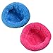 QMYS Cama de felpa suave para mascotas de invierno pequeña jaula de animales de conejillo de indias hamster casa de dormir sofá cojín redondo nido portátil donut calmante cálido choza interior térmica