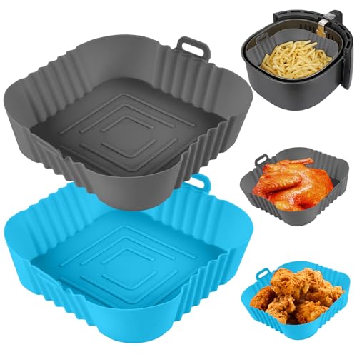 Vicloon Bandeja Accesorios para Freidora, 2 Piezas Olla de de Horno Reutilizable y Antiadherente,...