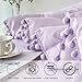 PERFEMET 5 Pcs Girls Lavender Comforter Sets Full Boho Pom Pom Fringe Bedding Comforter with Sheet Set Soft Cute Purple Girls Bed in A Bag for All Season(Lavender, Full)
