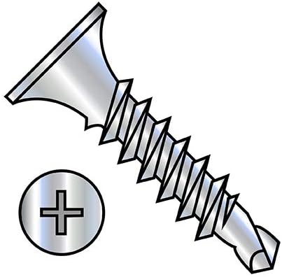 6-20X1 7/8 Phillips Bugle Head Full Thread Self Drilling Drywall Screw Zinc (Pack Qty 4,000) BC-0630KPGZ by Korpek