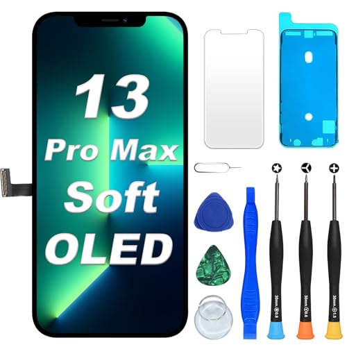 DIGI4U Écran pour iPhone 13 Pro Max Soft OLED, 6,7 Pouces FHD 3D Touch True Tone COP Remplacement...