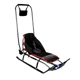 2in1 Kinder Duo Schlitten aus Aluminium mit Rückenlehne, Matrazen, LED