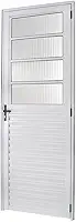 Porta basculante 2,10x80 lado ESQUERDO no alumínio branco