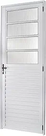 Porta basculante 2,10x80 lado ESQUERDO no alumínio branco