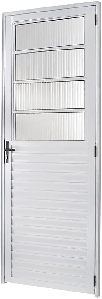 Porta basculante 2,10x80 lado ESQUERDO no alumínio branco