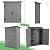 SONGG 5x2 FT Outdoor Wooden Storage Shed with Lockable Door, Waterproof Asphalt Roof & Detachable Shelves, Utility Outside Tool House for Balcony, for Patio, Lawn