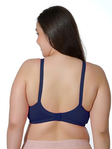 Image of MAROON Cotton Satin Blend Seamless Non Padded Non-Wired Full Coverage Women Minimizer Bra