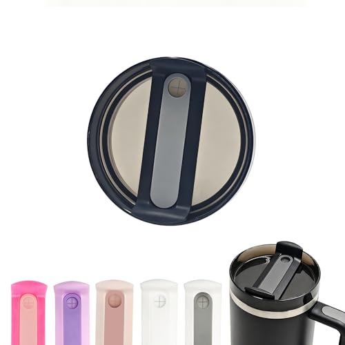Fabuerdia 30 OZ Tumbler Lid Replacement Compatible for Stanley Quencher H2.0 1 Pack BPA Free Clear Lid Replacement for Stanley Cup Accessories(Black)