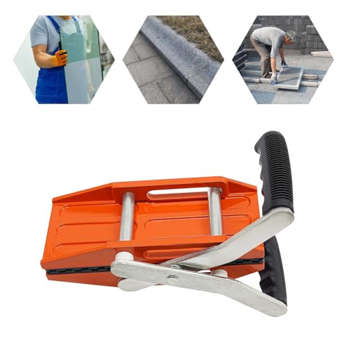 Sollevatore a morsetto per pietra per spessore impugnatura 4-20 mm, cuscinetti in gomma antiscivolo, impugnatura ergonomica per un trasporto sicuro di lastre di vetro, marmo (morsetto singolo)