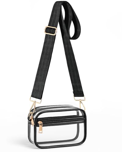 Image of BS-VOG Clear Crossbody Bag Stadium Approved, Clear Purses for Women, Small Stadium Bag for Events Concerts Sports Fans