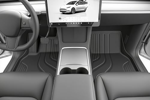 SUPER LINER Floor Mats for 2024-2025 2026 Tesla Model 3 Highland | 6-Piece Set Extra-Thick TPE All-Weather Floor & Cargo Liners | Pet & Child-Friendly Custom Fit Interior Accessories