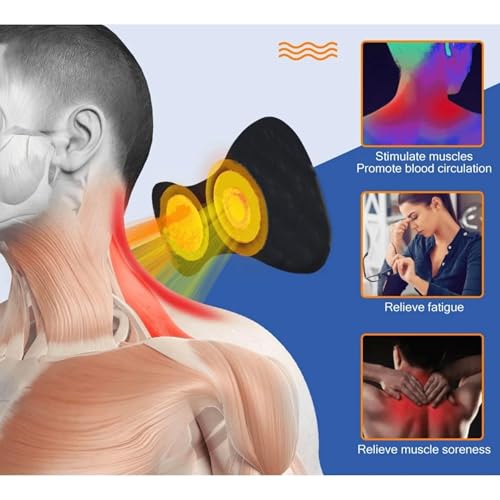 Patch De Massage électrique Cervical Et Dorsal - Soulagement Des Muscles Par EMS - Noir