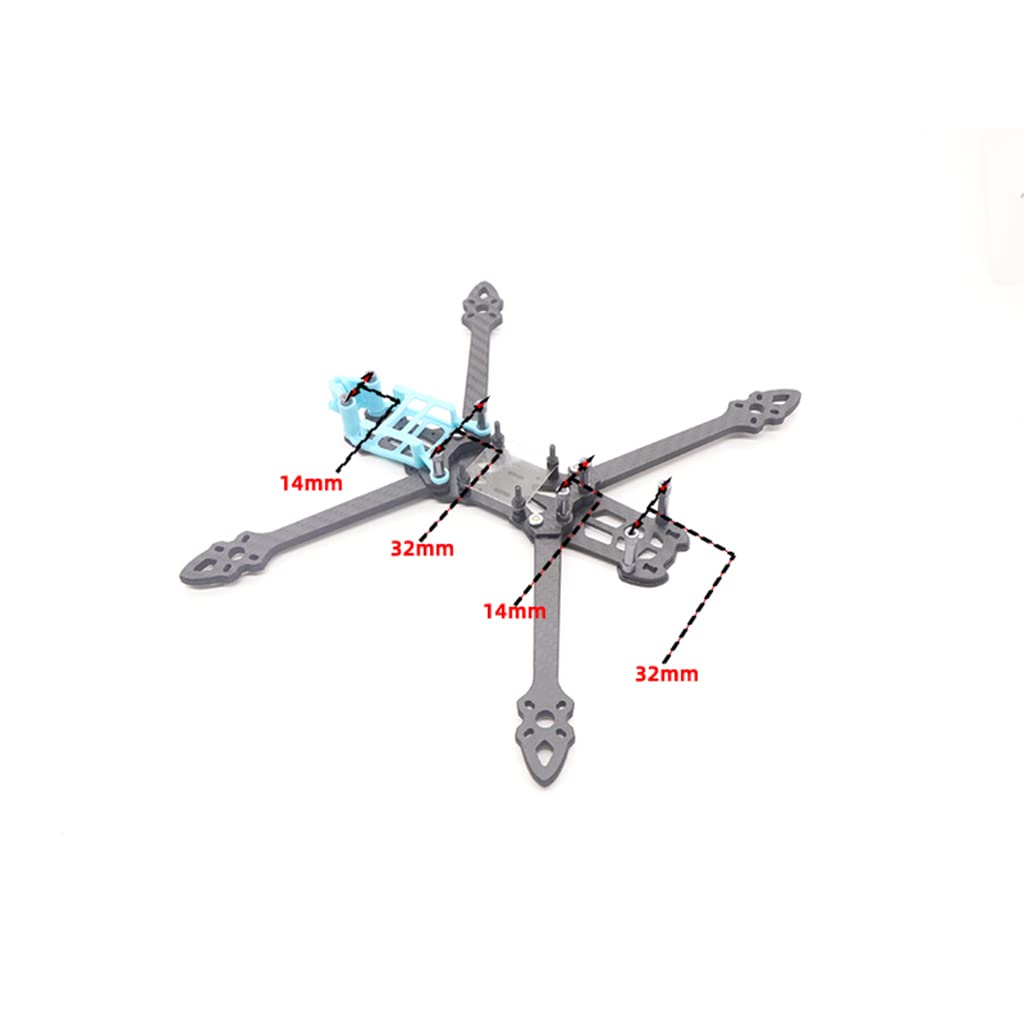 Telaio per drone da 5/6/7" in fibra di carbonio 225/260/295 mm Rack compatibile con MAK4 O3 Air Unit Drone pezzo di ricambio (6")