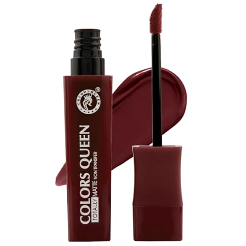 Image of Colors Queen Totally Matte Liquid Lipstick | Intense Color Payoff, Lightweight & Comfortable, One Swipe Application | Long Lasting, Non Transfer Liquid Lipstick for Women (11 - Rosewood, 7.5g)