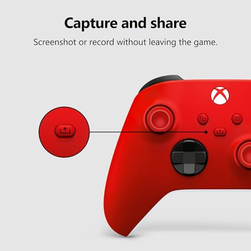 Image of XBOX Wireless Gaming Controller | Pulse Red | Console, PC, & Cloud Devices | Textured Grip | Wireless, Bluetooth, USB-C Connectivity
