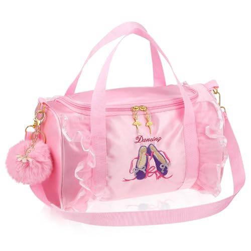 Porte-clés pompon et dentelle sur ce sac de ballet brodé filles YARNOW