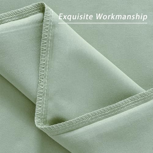 Image of 2 Pack Microfiber Standard Size Zipper Pillowcases,Light Sage Green Pillow Case Set of 2,Soft Comfortable Not Shrink Pillow Cases Standard,Breathable Luxury Pillow Covers(20x26 Inches)