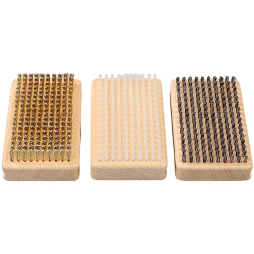 Brosse à cire de snowboard en bois kit de 3 pour l'entretien des skis et l'affûtage des carres