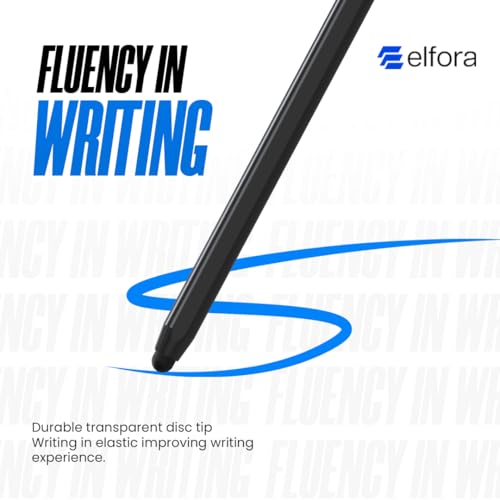 Elfora 2 in 1 Tablet Stylus Pen for All Touch Screens Devices | Fine Point Tip | High Sensitivity & Precision Capacitive Pen with Compatible for iOS, Android, and Windows – Black 7 41O7iqaXRYL