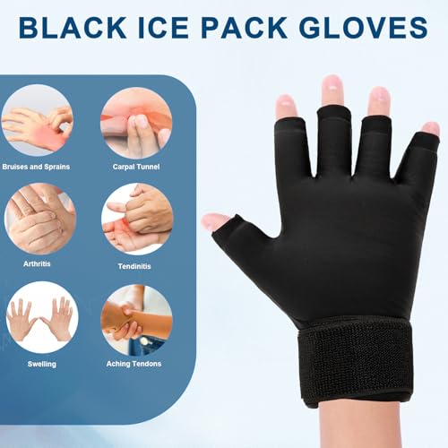 Guantes de hielo para manos con artritis, 2 piezas miniatura 4