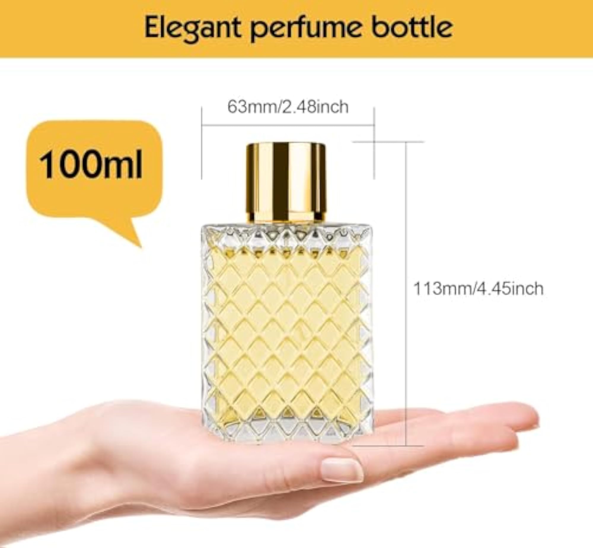 2Pcs Refillable Perfume Atomiser, Glass Travel Spray Bottle
