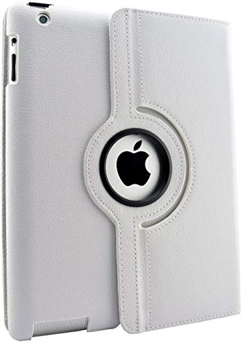 Leather Rotate 360° Stand Case For Apple iPad mini 1,2,3 Generation (WHITE) - Image 2