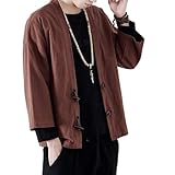 Veste kimono tendance à sept manches ouvertes sur le devant de style japonais pour homme avec un style et un motif riches. Convient pour les hommes et les femmes, les garçons et les filles